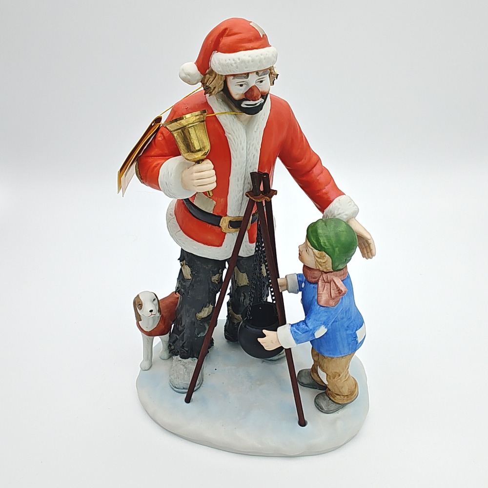 Emmett Kelly Jr Spirit of Christmas VI Flambro Figurine Limited Edition with box - Picture 7 of 8